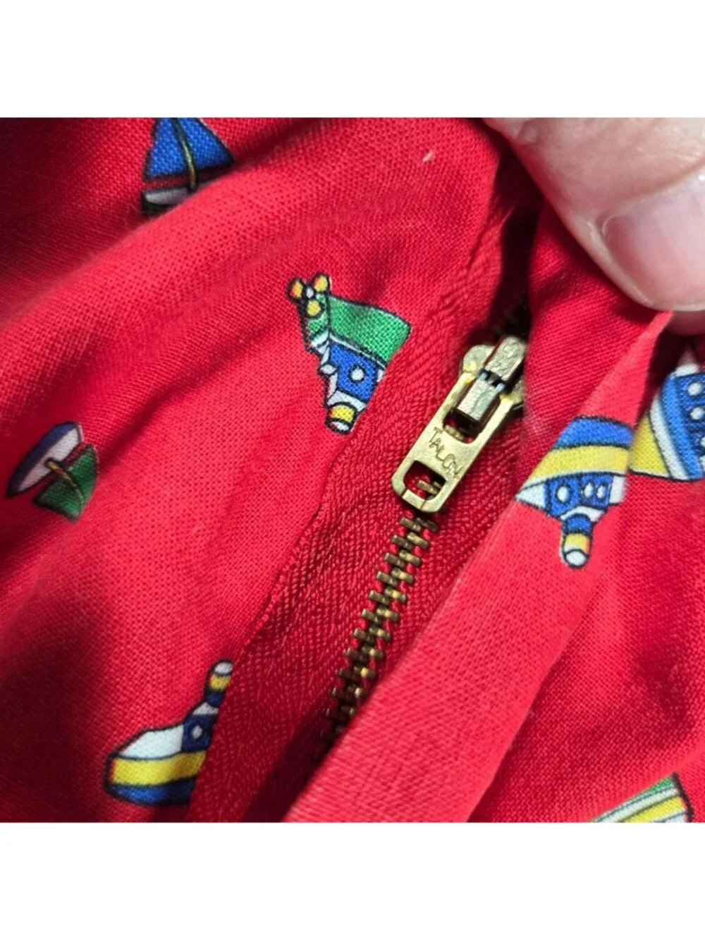 Vintage OshKosh BGosh Overalls 4T Red Boat Shorts USA Union Made Nautical Beach